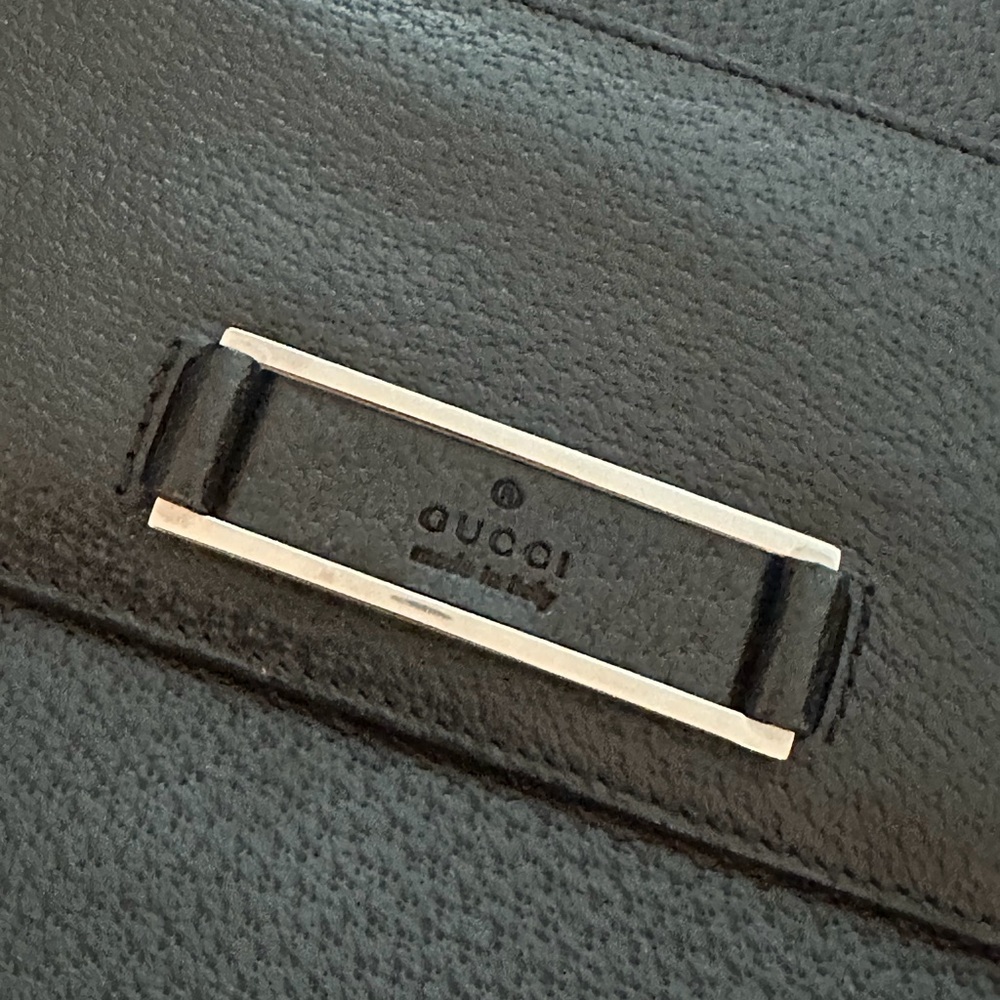 Gucci Black Leather Bamboo Handle Shoulder Bag - Picture 6 of 7